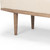 56" Beige and Brown Cotton and Solid Wood Upholstered Bench