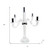 20" Clear And Silver Crystal Tabletop Candelabra Candle Holder