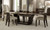 98" Dark Brown Solid Wood Self-Storing Leaf Pedestal Base Dining Table