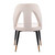 Ivory Black and Gold Faux Fur Open Back Dining Side Chair