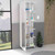 20" White Wood Single Door Linen Cabinet