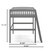Gray Slat Solid Wood Full Double Loft Bed