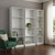 Set of Three White Wood Thirteen Tier Modular Bookcase