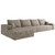 135" Camel Corduroy Modular Universal Sofa With Toss Pillows