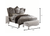 87" X 100" X 75" Velvet Antique Platinum Upholstery Poly Resin California King Bed