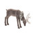 Set of Two Gray Resin Deer Christmas Figurine