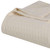 Twin Ivory Cotton Plain Weave Geometric Blanket