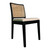 Set of Two Black Fabric Dining Side Chairs