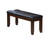 48" Black and Brown Upholstered PU Leather Bench