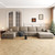 135" Camel Corduroy Modular Universal Sofa With Ottoman And Toss Pillows
