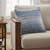 20" Blue And White Chevron Cotton Blend Throw Pillow Cover