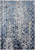 12' X 15' Blue Ivory And Gray Geometric Distressed Area Rug