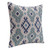 18" Navy Blue Light Gray And Light Blue Geometric Cotton Throw Pillow Cover