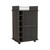 Set of Two Espresso and Black Wood Floor Shelf Furniture Set