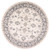 8' Ivory And Gray Floral Medallion Round Rug