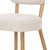 Set of Two Beige and Brown Fabric Open Back Dining Side Chairs