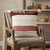 20" Off White And Maroon Beach Striped Cotton Throw Pillow Cover with Tassels