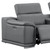 Battleship Gray Leather Power Reclining L Shaped Six Piece Corner Sectional With Console