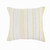 20" White And Yellow Striped Cotton Throw Pillow Cover
