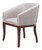 Gray and Brown Upholstery Dining Arm Chair