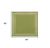 5' Green And Ivory Square Indoor Outdoor Area Rug