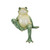 Set of Three Green Heavy Duty Plastic Frog Garden Accents Accessories
