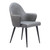 Gray and Black Faux Leather Dining Arm Chair