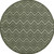 8' Green Round Geometric Indoor Outdoor Area Rug