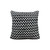 20" Black And Ivory Chevron Cotton Blend Throw Pillow Cover