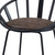 Set of Two 23" Brown and Black Faux Leather and Metal Counter Height Bar Chairs
