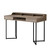 48" Taupe and Black Writing Desk With Two Drawers