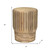 20" Natural Natural Solid Wood Round Drum End Table