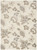 7' X 10' Beige Floral Stain Resistant Non Skid Area Rug