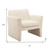 33" Beige Upholstered Arm Chair