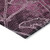5' X 8' Eggplant And Plum Floral Washable Indoor Outdoor Area Rug