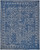 10' X 14' Blue And Silver Wool Floral Tufted Handmade Distressed Area Rug
