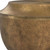 13" Textured Antiqued Brass Aluminum Round Drum End Table