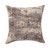 18" Beige And Taupe Floral Throw Pillow Cover