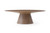 95" Brown Oval Solid Wood Pedestal Base Dining Table