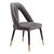 Gray Black and Gold Faux Fur Open Back Dining Side Chair