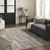 9' X 12' Brown and Ivory Abstract Non Skid Area Rug