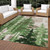 5' X 8' Green And Emerald Floral Washable Indoor Outdoor Area Rug