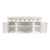 82" White Solid Wood Buffet Table