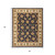 5' X 8' Blue Tan And Gold Oriental Hand Tufted Area Rug