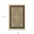 4' X 5' Ivory And Dark Blue Medallion Area Rug With Fringe