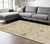 6' X 9' Gray Yellow And Green Wool Oriental Hand Knotted Area Rug With Fringe
