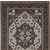 5' X 8' Red Black And White Medallion Area Rug With Fringe