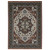 5' X 8' Red Black And White Medallion Area Rug With Fringe