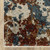 7' X 10' Beige Rust And Teal Abstract Distressed Area Rug With Fringe