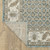 8' X 11' Blue And Ivory Oriental Area Rug